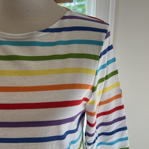 MINQUIERS PRIDE
Rainbow Striped Shirt | Soft Cotton, Small, NWT - Picture 3 of 11